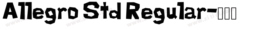 Allegro Std Regular字体转换